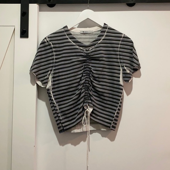 T Alexander Wang Cinched Front Tee - Picture 1 of 3